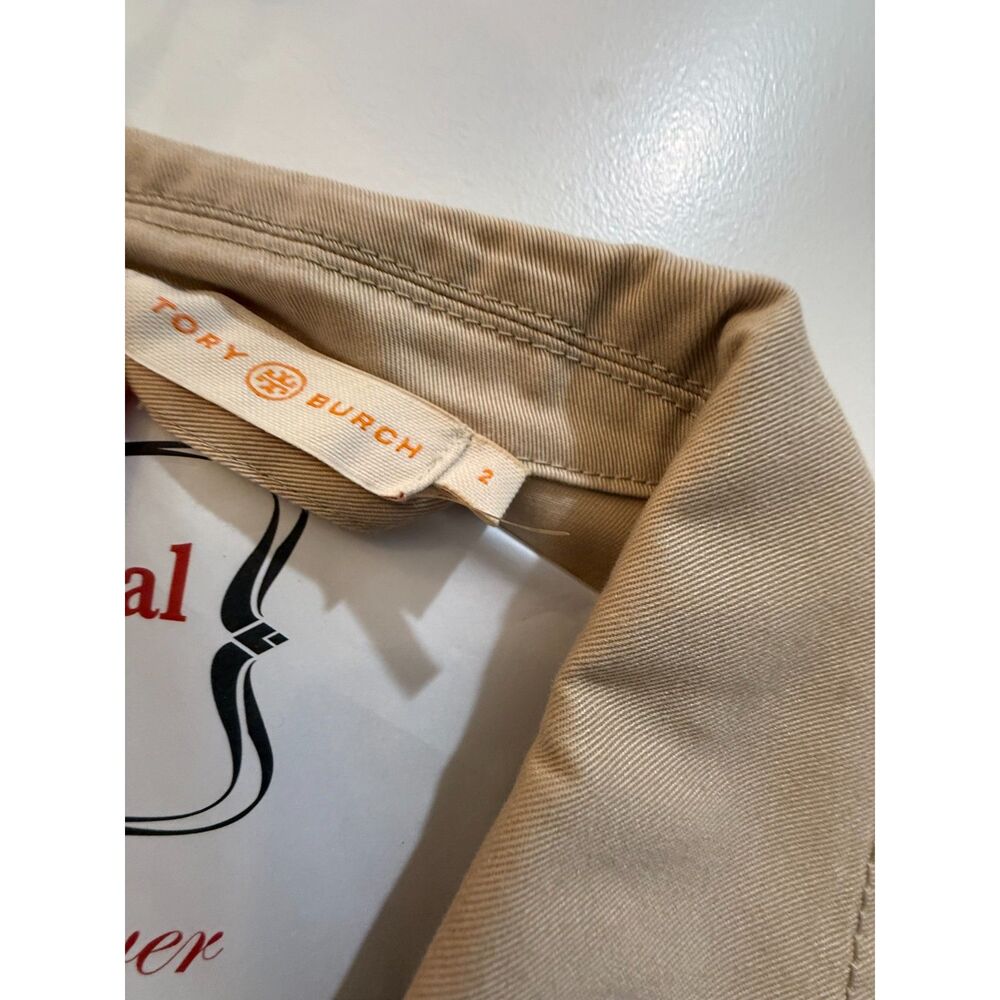 Tory Burch Tan Khaki Safari Utility Shirt Dress Size 2 - Picture 8 of 12